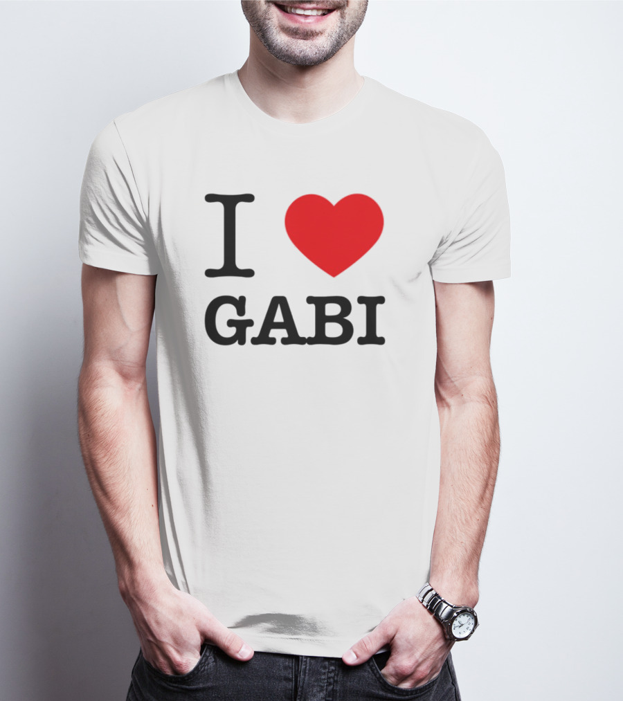 I Heart Gabi Bold Love Red Heart Icon T-Shirt
