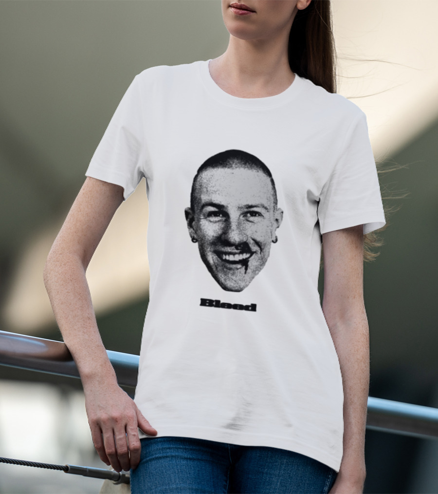 Malcolm Todd Bleed Face Iconic Smiling Portrait T-Shirt