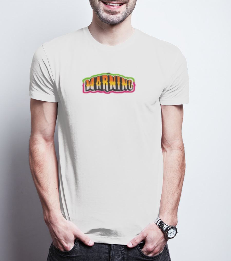 The Warning Neon Gradient Text T-Shirt