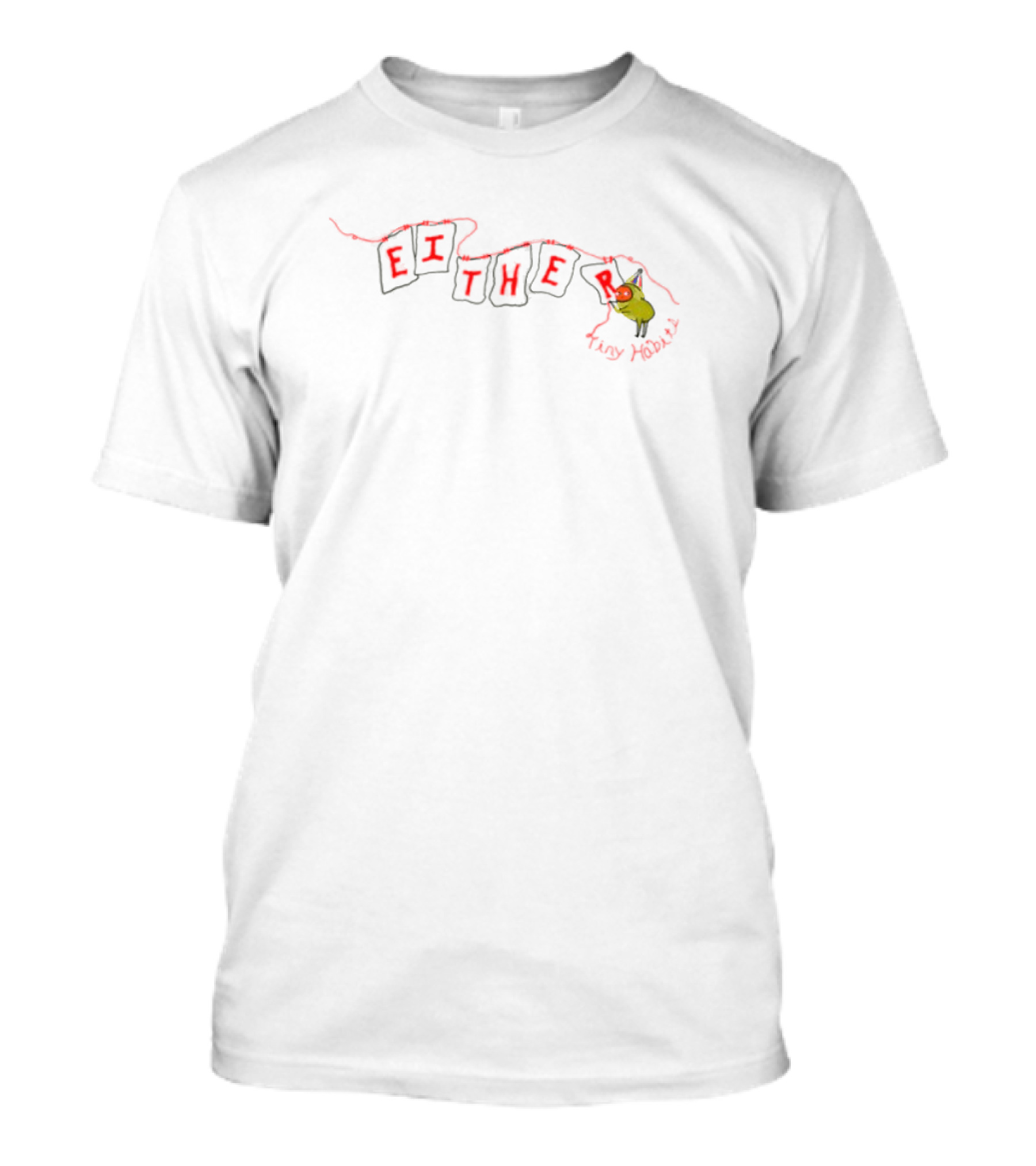 Either Tiny Habits Fun Festive String Lights Party Bird T-Shirt