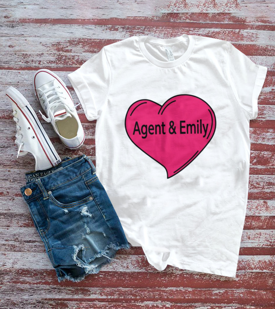 Agent & Emily Pink Heart T-Shirt