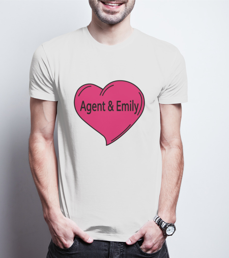 Agent & Emily Pink Heart T-Shirt