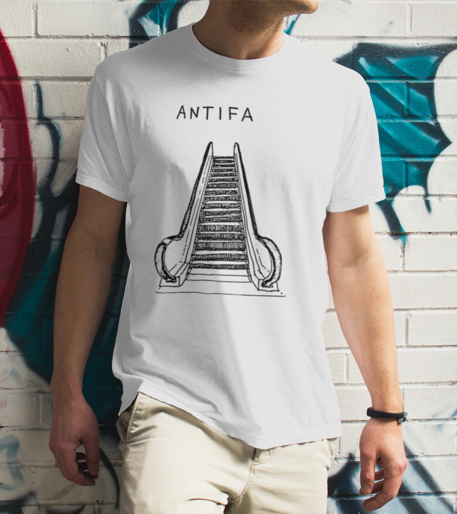 ANTIFA Escalator Don't Tread On Me Vintage T-Shirt