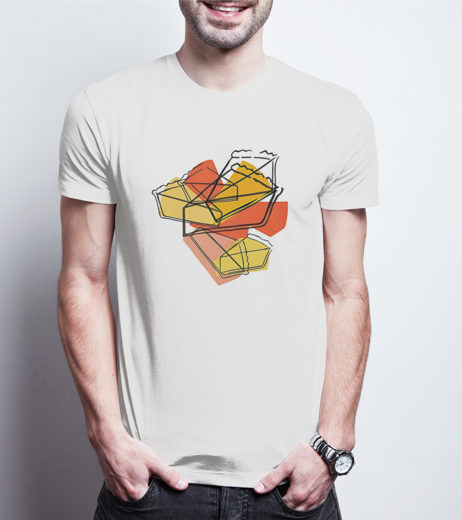 Cake Cosmopolis Sweets Abstract Geometric Layered Design T-Shirt