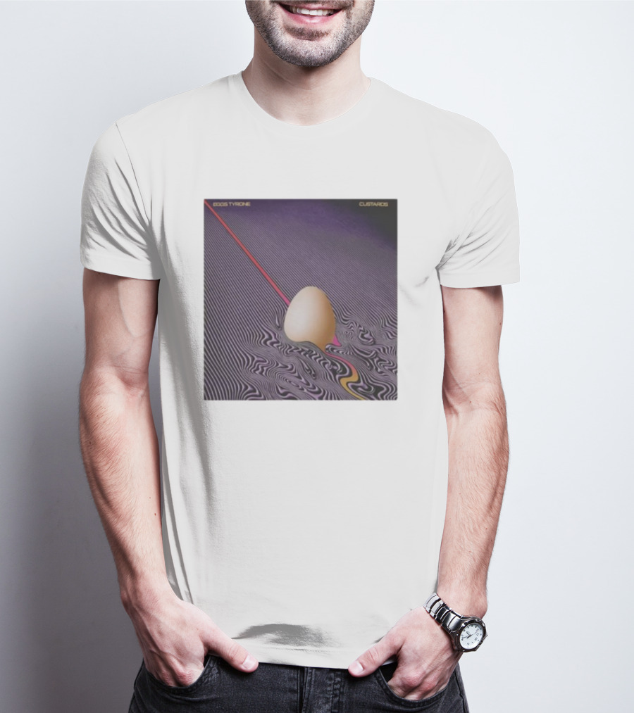 Eggs Tyrone Custards Optical Illusion Stripes With Egg T-Shirt