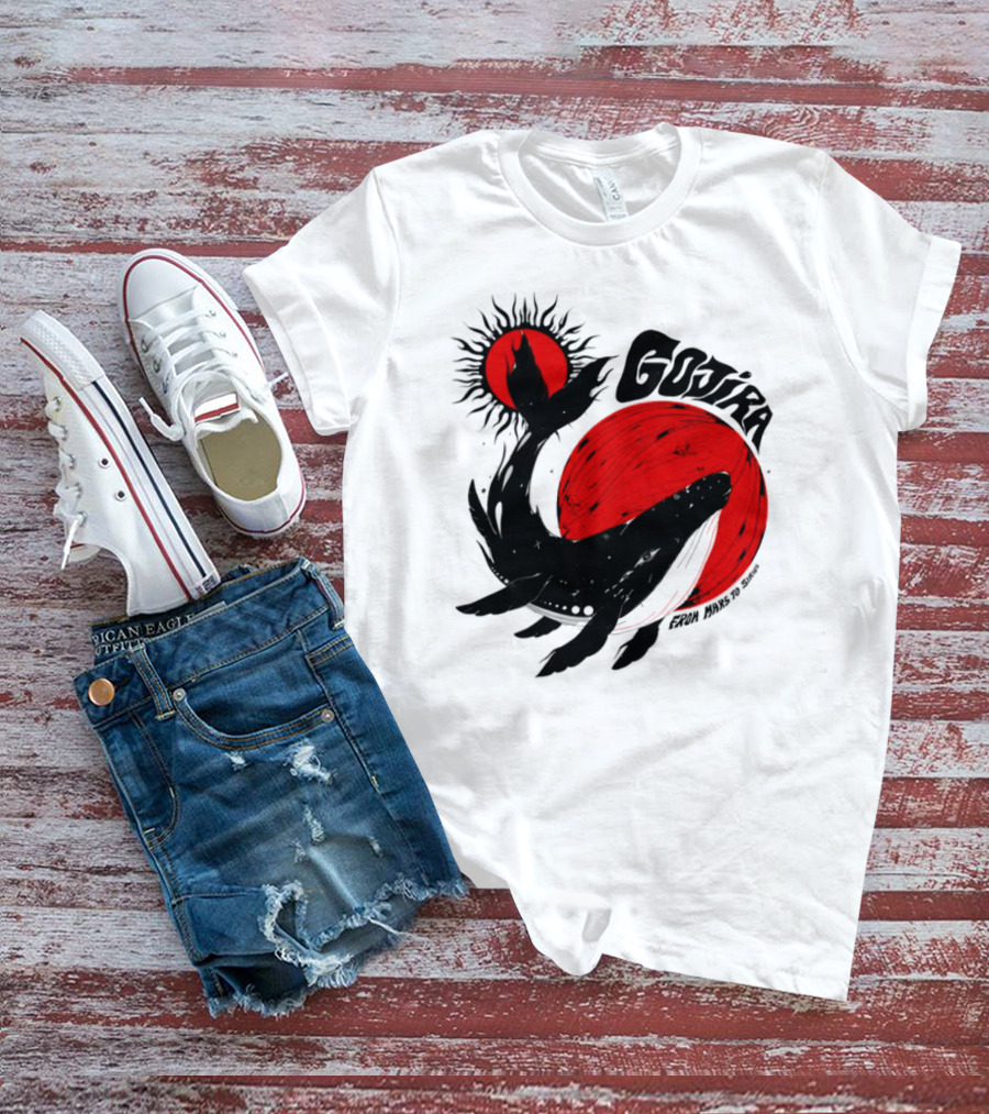 Gojira Whale Red Moon Sun Cosmic Voyage T-Shirt