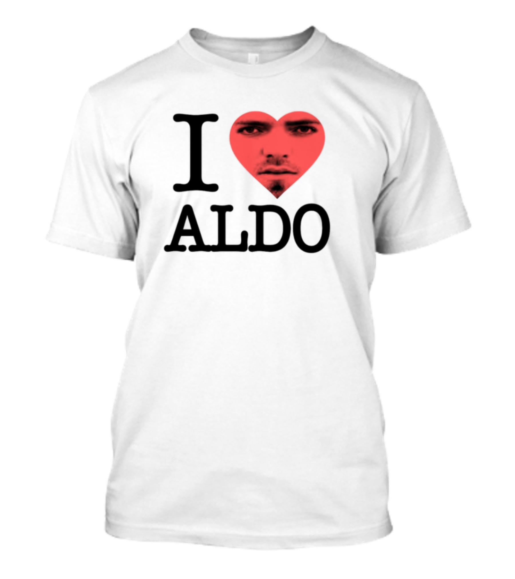 I Love Aldo Heart Face Graphic T-Shirt