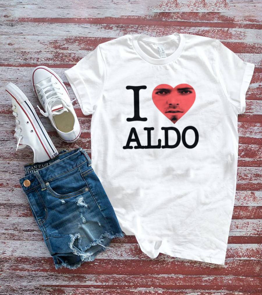 I Love Aldo Heart Face Graphic T-Shirt