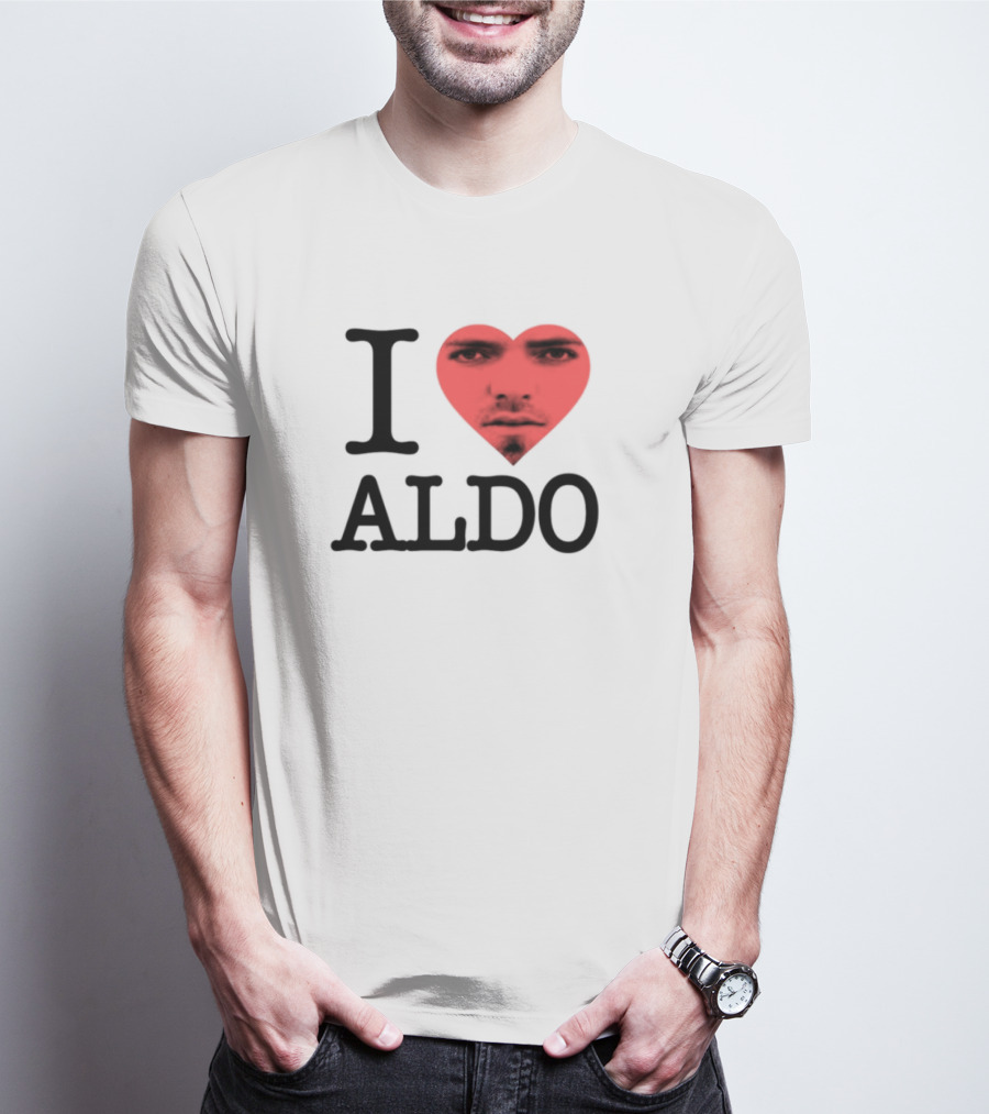 I Love Aldo Heart Face Graphic T-Shirt