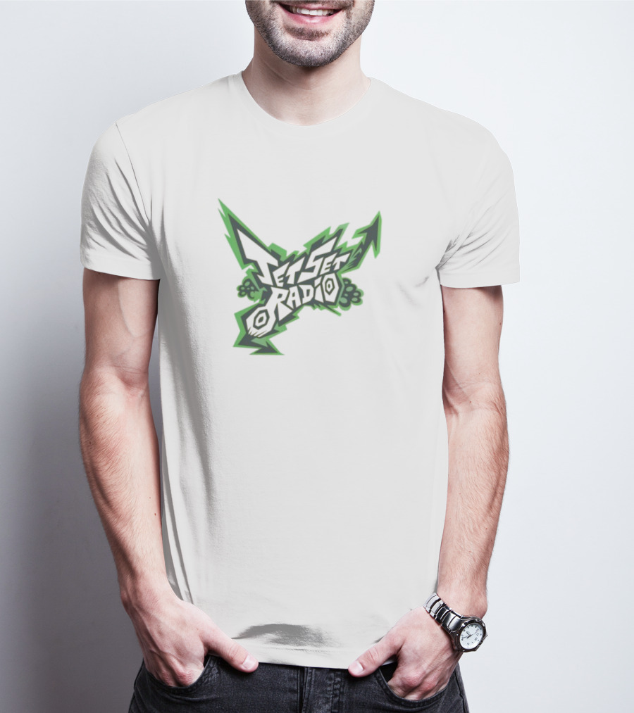 Jet Set Radio Iconic Graffiti Style Green Arrow Emblem T-Shirt