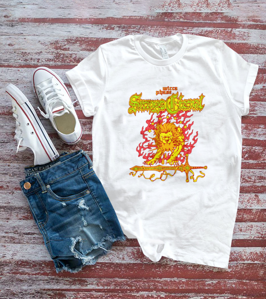 Mecca Blaze Springs Eternal Flaming Lion Sword Leo T-Shirt