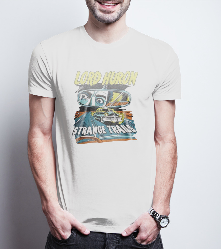 Lord Huron Strange Trails Anniversary Tour Collection Comic Car Road Art T-Shirt