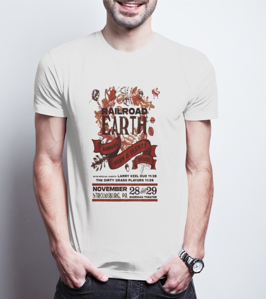 Railroad Earth Annual Horn O Plenty Stroudsburg PA November 28-29 2025 T-Shirt