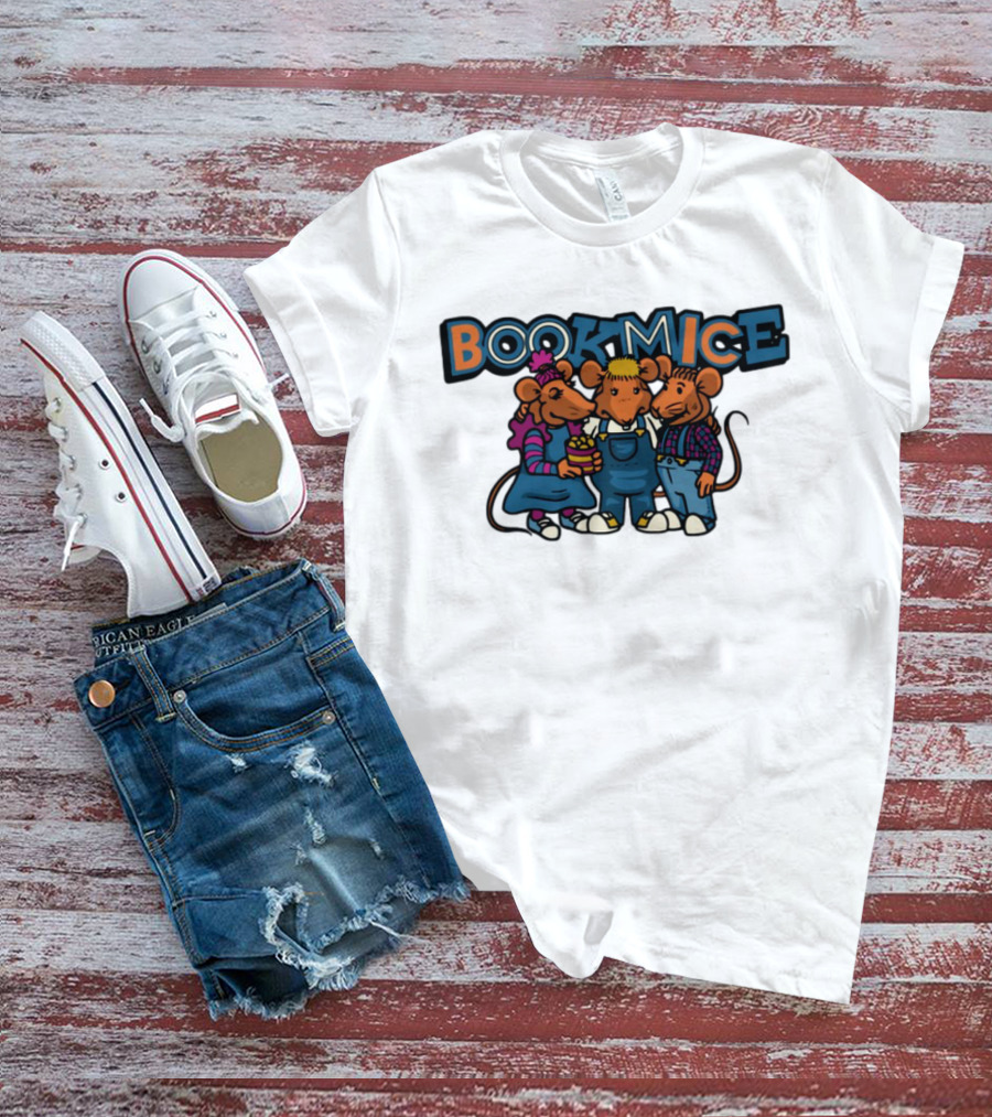 Bookmice TVO Kids Show Characters Retro Cartoon Mice Trio T-Shirt
