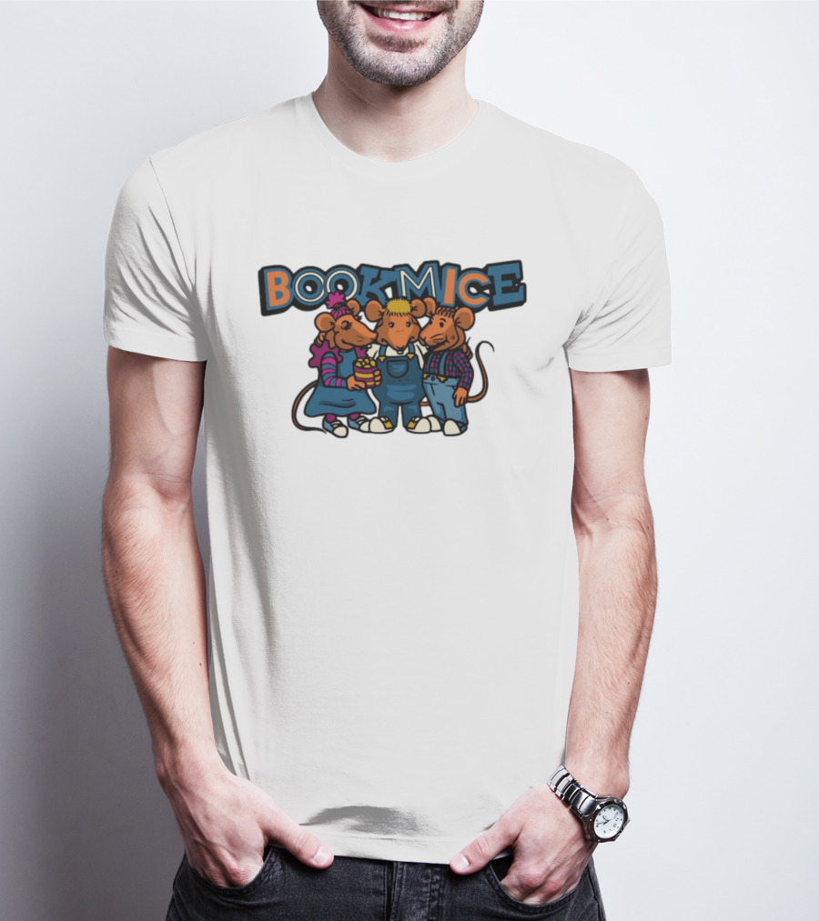Bookmice TVO Kids Show Characters Retro Cartoon Mice Trio T-Shirt
