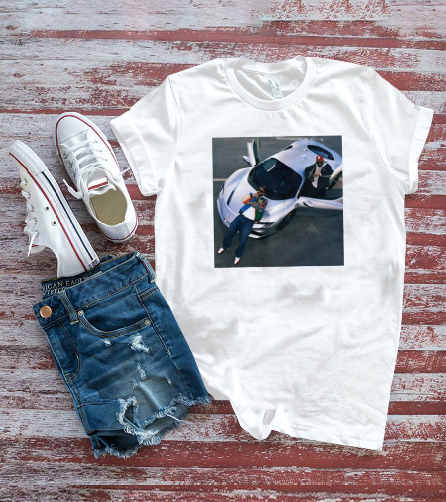 Until Night Comes Album Silver Sports Car Duo T-Shirt