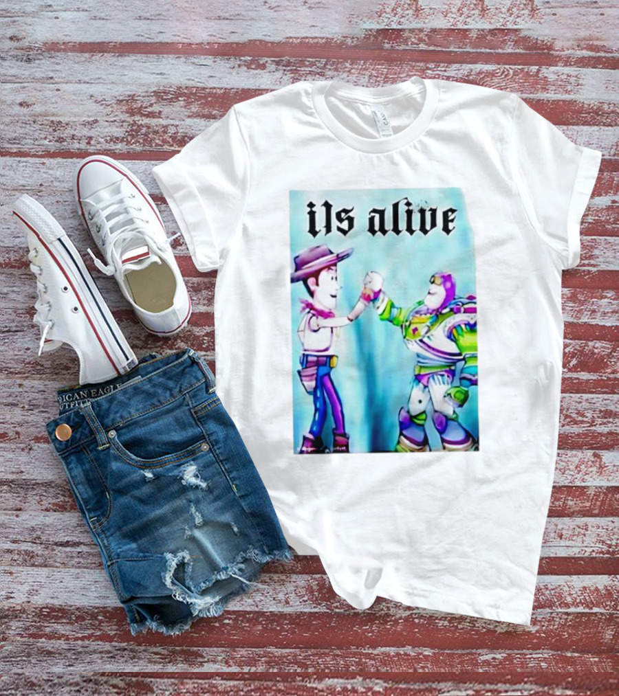 Ils Alive Woody And Buzz Lightyear Fist Bump T-Shirt