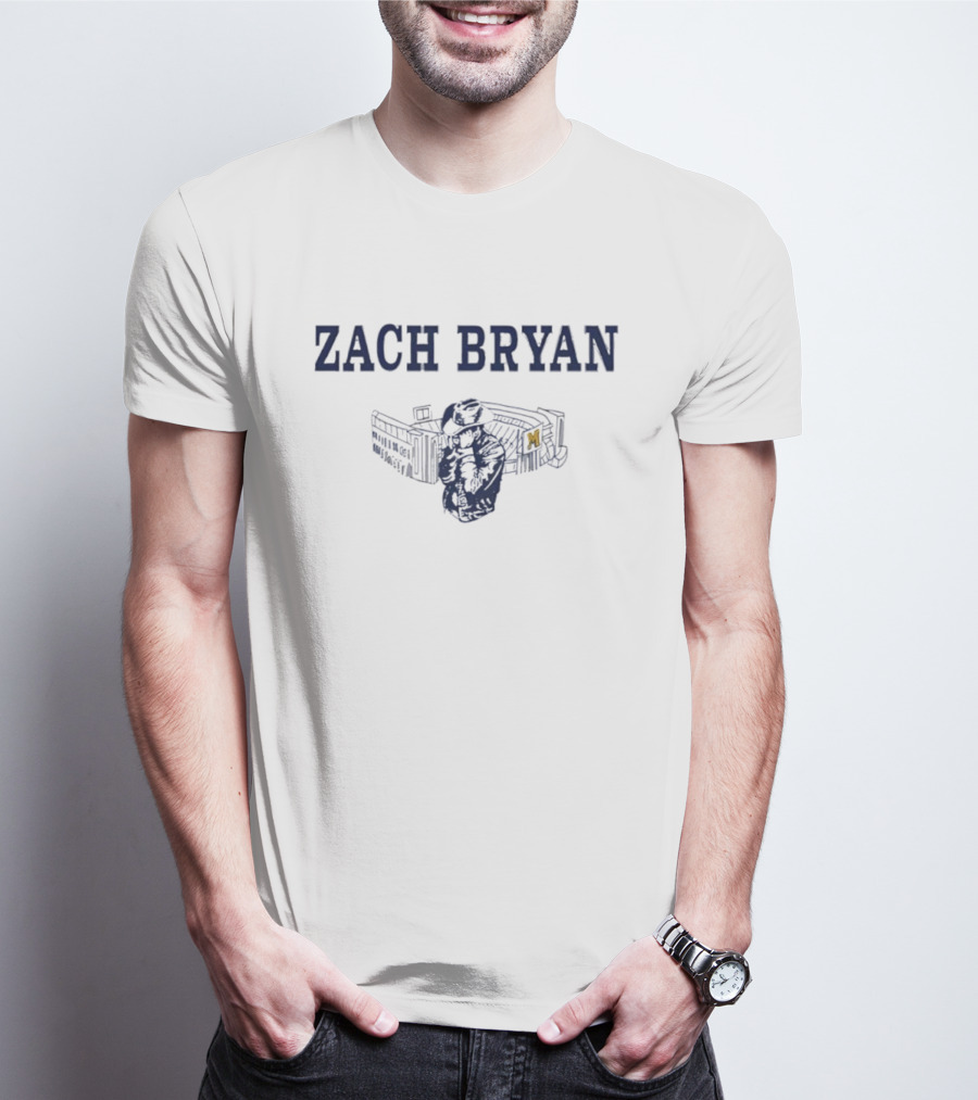 Zach Bryan Concert At Michigan Stadium Iconic Music Event T-Shirt