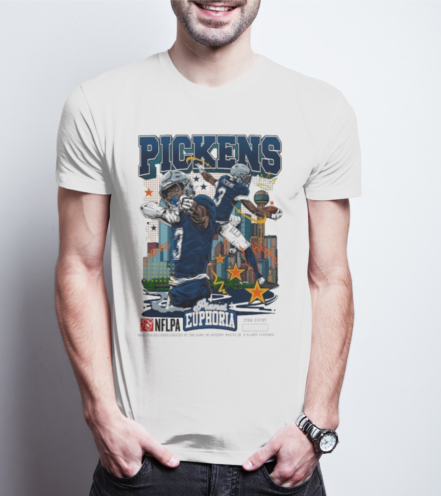 Pickens Planet Euphoria NFPLA Players Inc Iconic Sports Theme T-Shirt