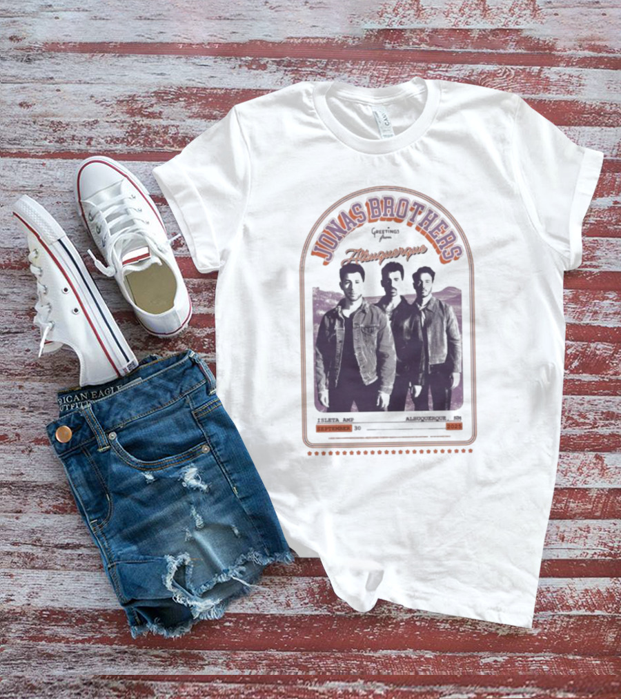 Jonas Brothers Greetings From Albuquerque NM Isleta AMP September 30 2025 T-Shirt