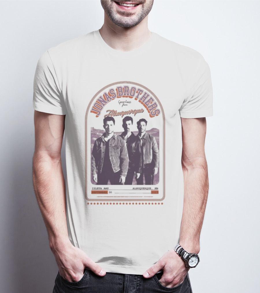 Jonas Brothers Greetings From Albuquerque NM Isleta AMP September 30 2025 T-Shirt