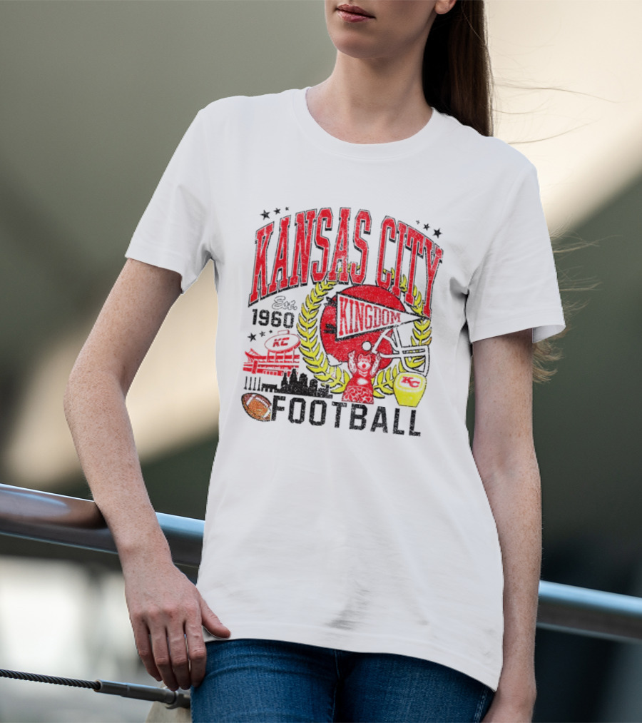 Kansas City Kingdom Chiefs Football Est 1960 T-Shirt