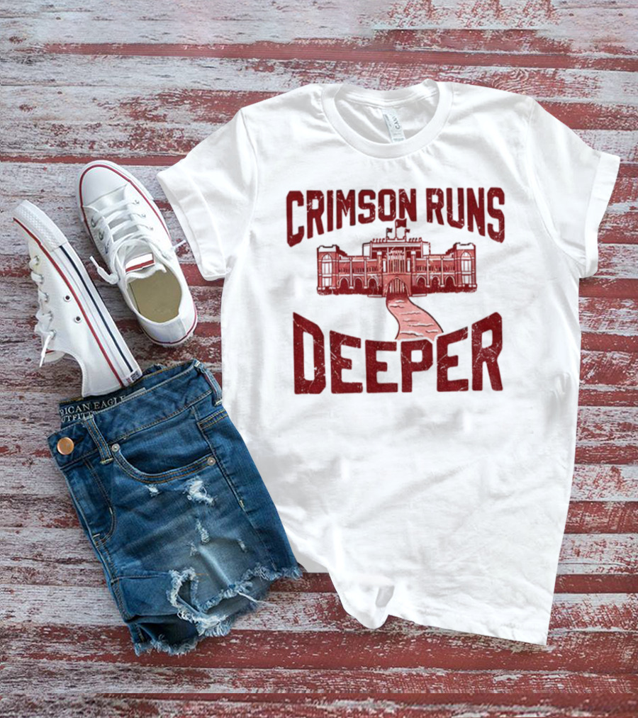 University Of Alabama Crimson Tide Crimson Runs Deeper Historic Campus Design T-Shirt
