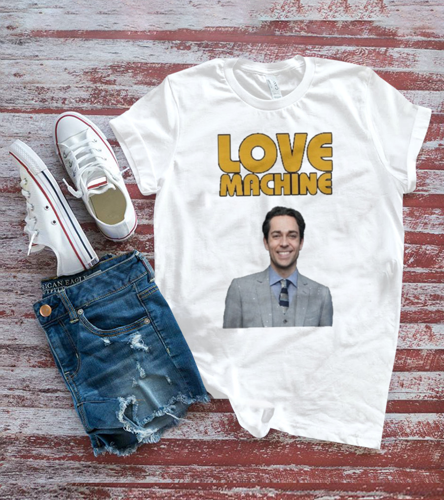 Zachary Levi Love Machine Raglan Smiling Style T-Shirt