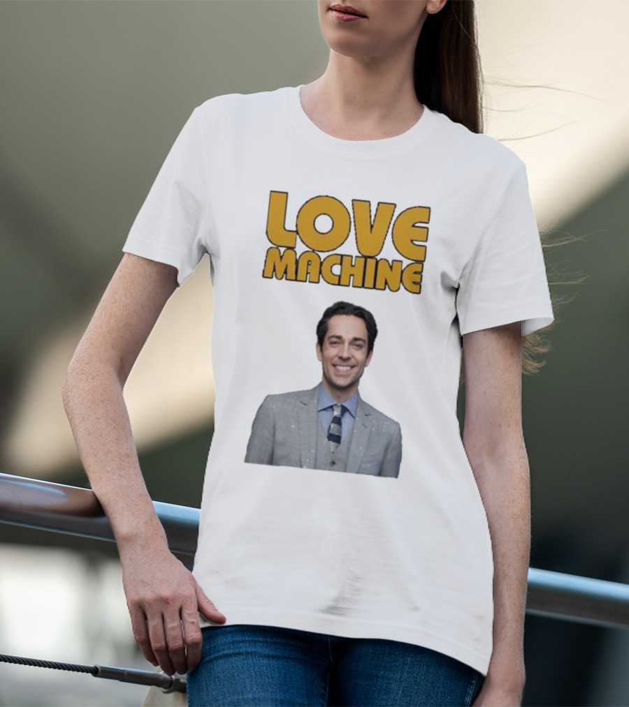 Zachary Levi Love Machine Raglan Smiling Style T-Shirt