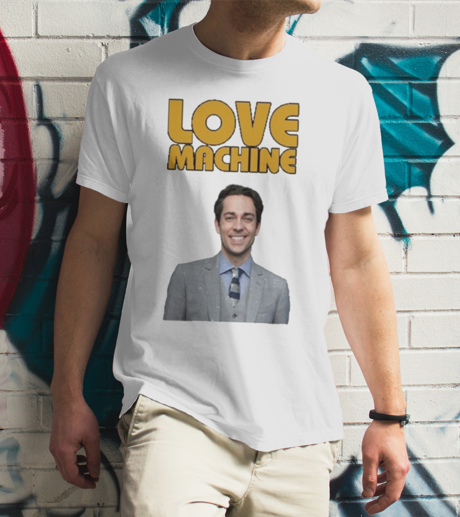 Zachary Levi Love Machine Raglan Smiling Style T-Shirt