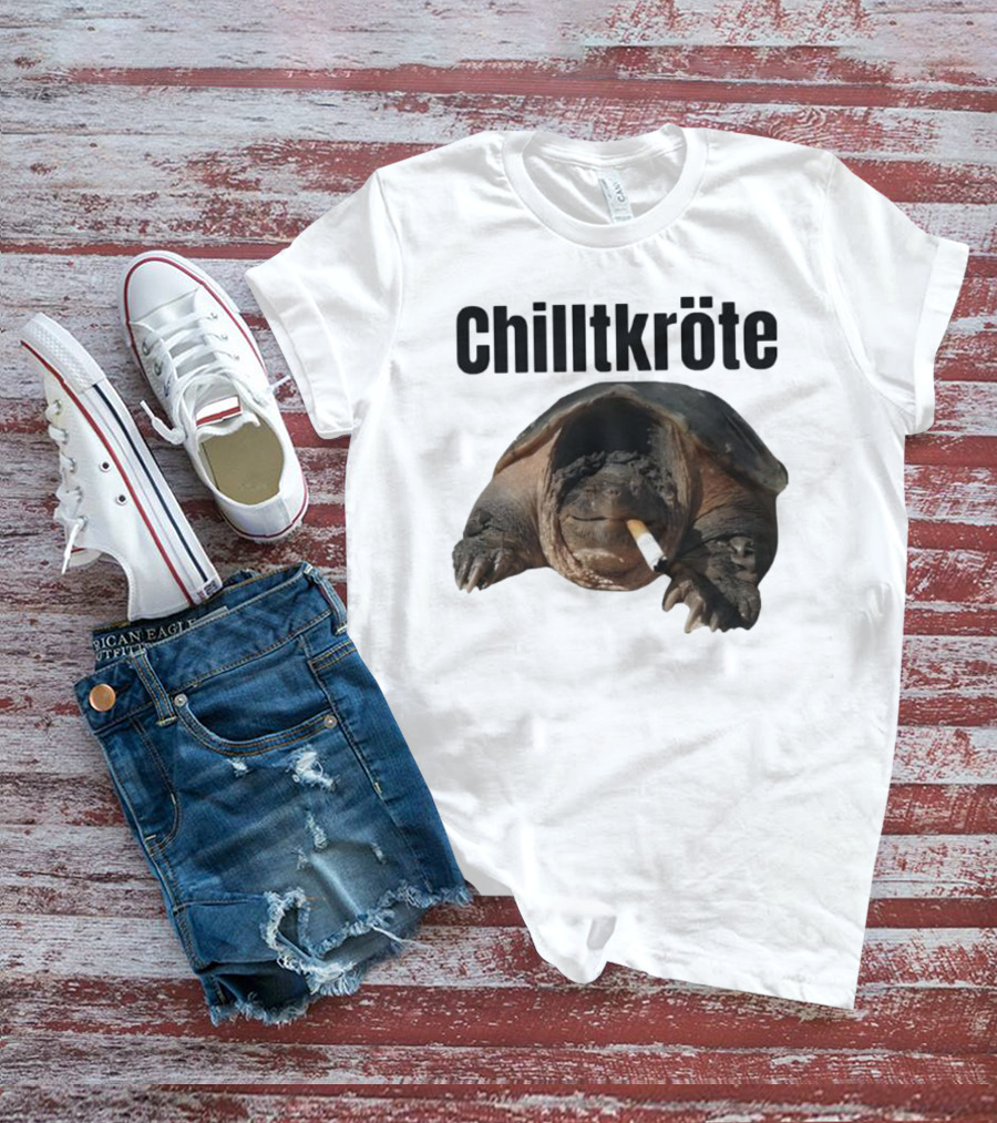 Chilltkröte Snapping Turtle With Cigarette Chelydra Serpentina T-Shirt
