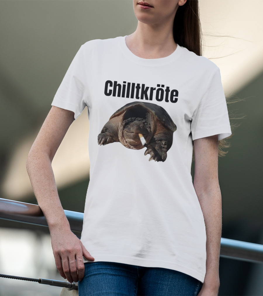 Chilltkröte Snapping Turtle With Cigarette Chelydra Serpentina T-Shirt