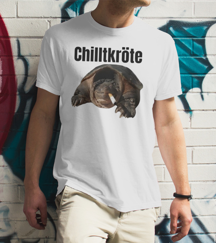 Chilltkröte Snapping Turtle With Cigarette Chelydra Serpentina T-Shirt