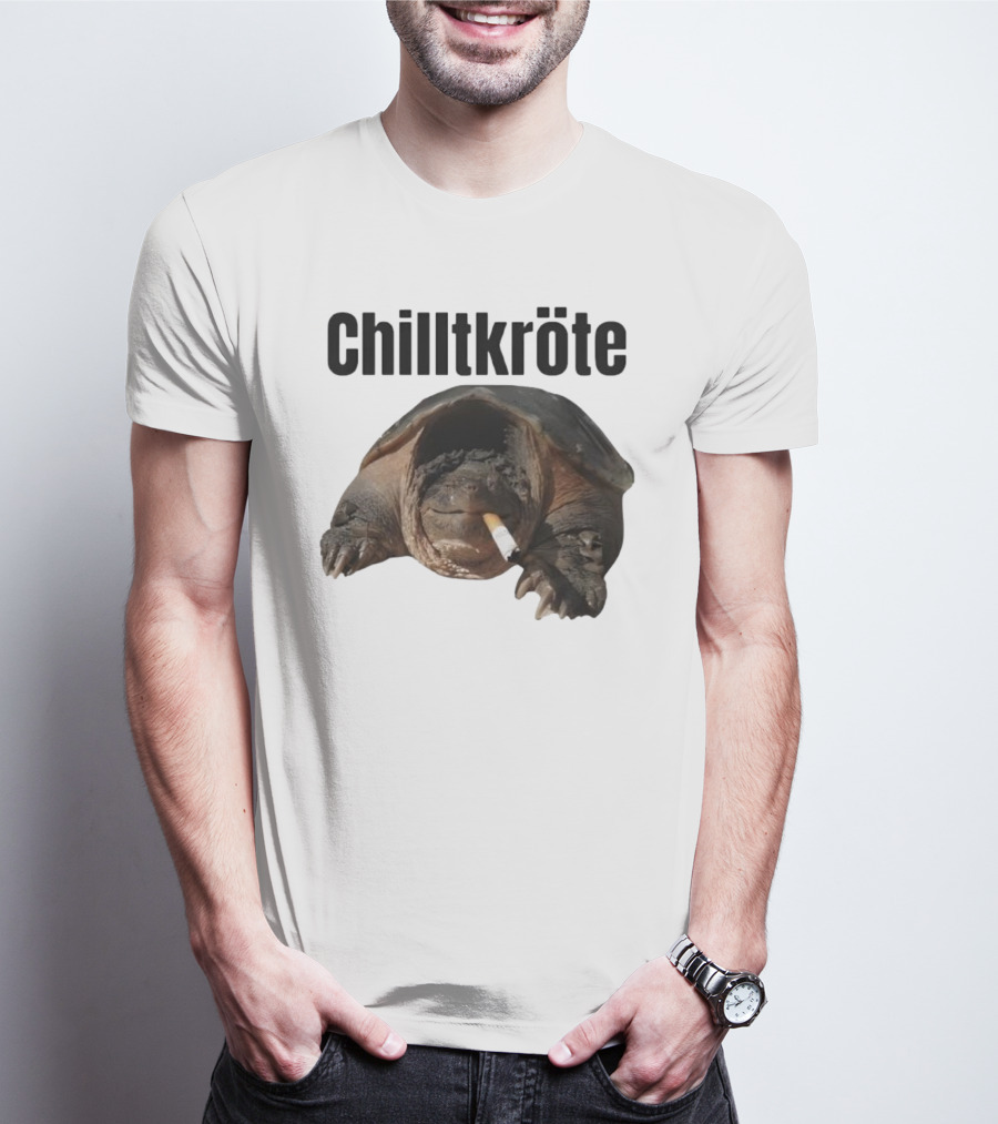 Chilltkröte Snapping Turtle With Cigarette Chelydra Serpentina T-Shirt