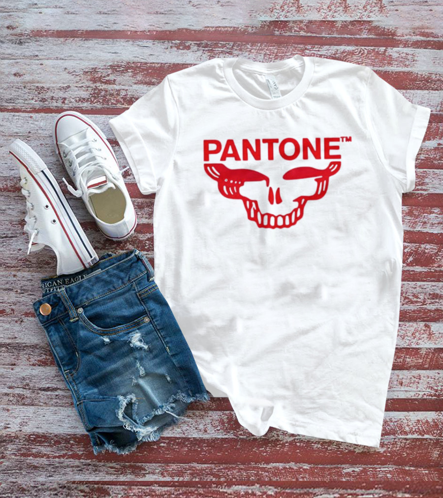 Grateful Red SYF Stealie Pantone Skull Red T-Shirt
