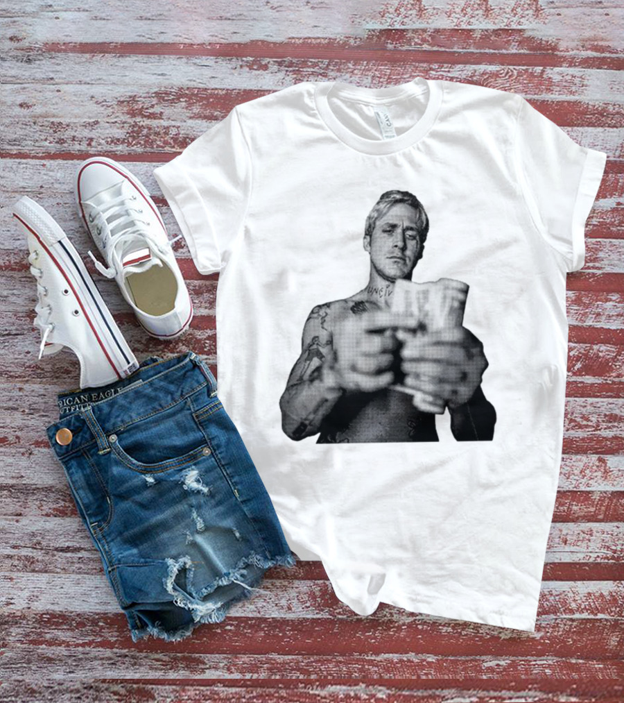 Handsome Luke Counting Money Tattoo Portrait T-Shirt