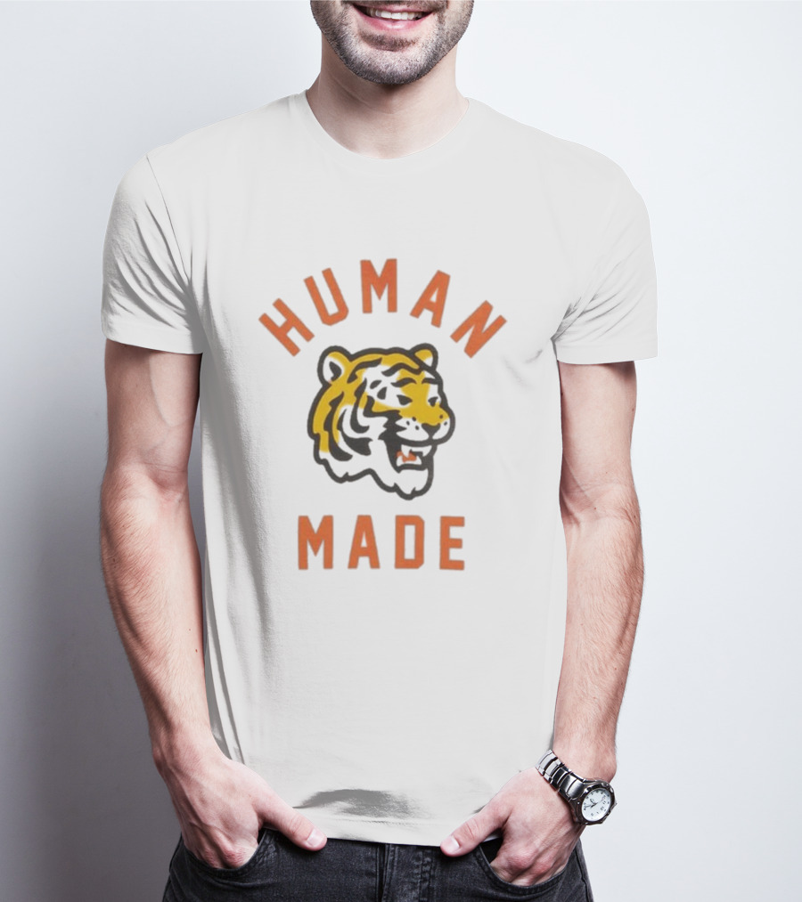 Human Made Tiger Head Vintage Style T-Shirt