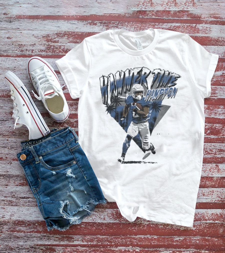 Hammer Time Hampton Los Angeles Chargers Football Palm Trees Icon T-Shirt