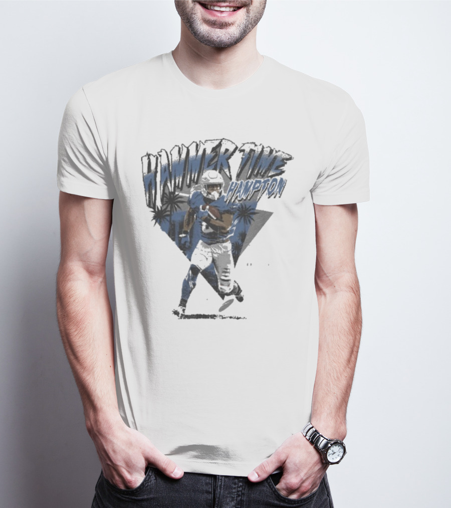 Hammer Time Hampton Los Angeles Chargers Football Palm Trees Icon T-Shirt
