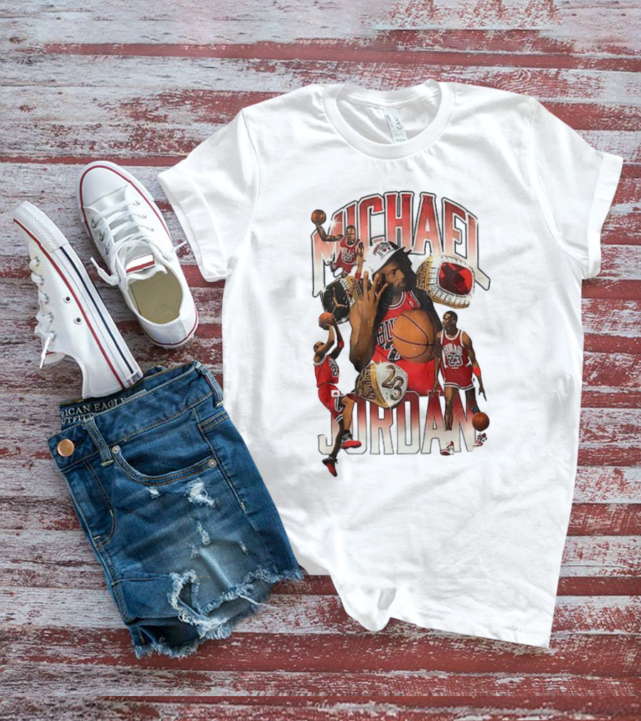 Michael Jordan NBA Bulls Champion Iconic Moments T-Shirt