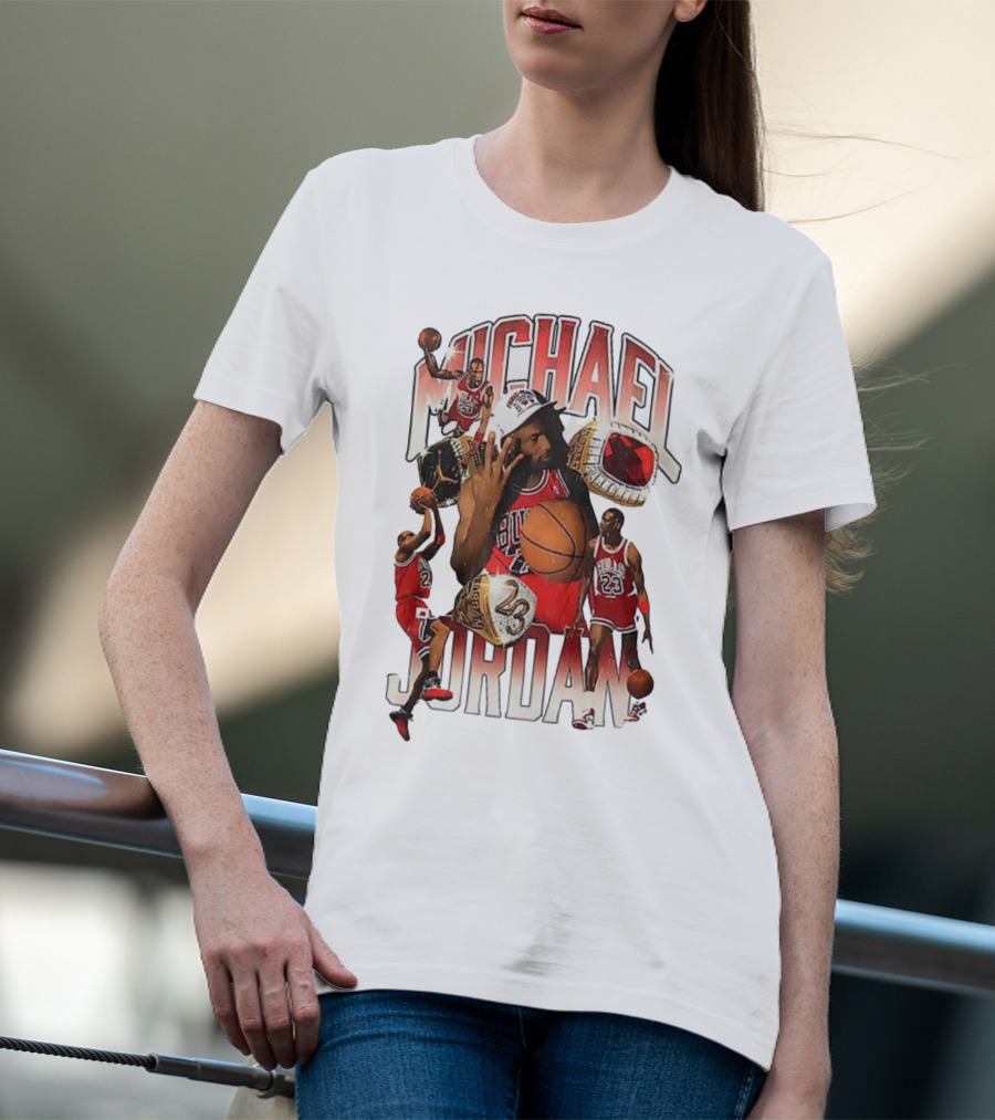 Michael Jordan NBA Bulls Champion Iconic Moments T-Shirt
