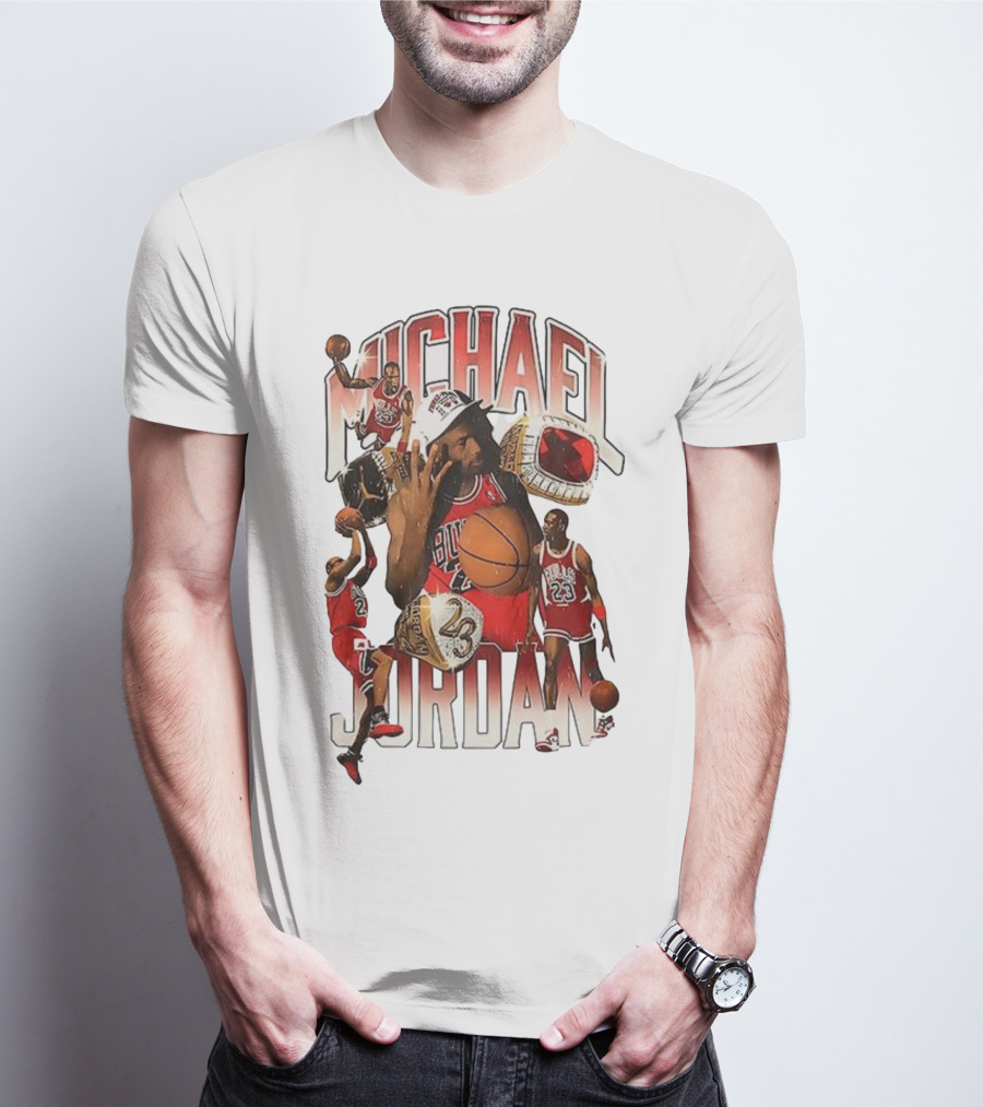 Michael Jordan NBA Bulls Champion Iconic Moments T-Shirt