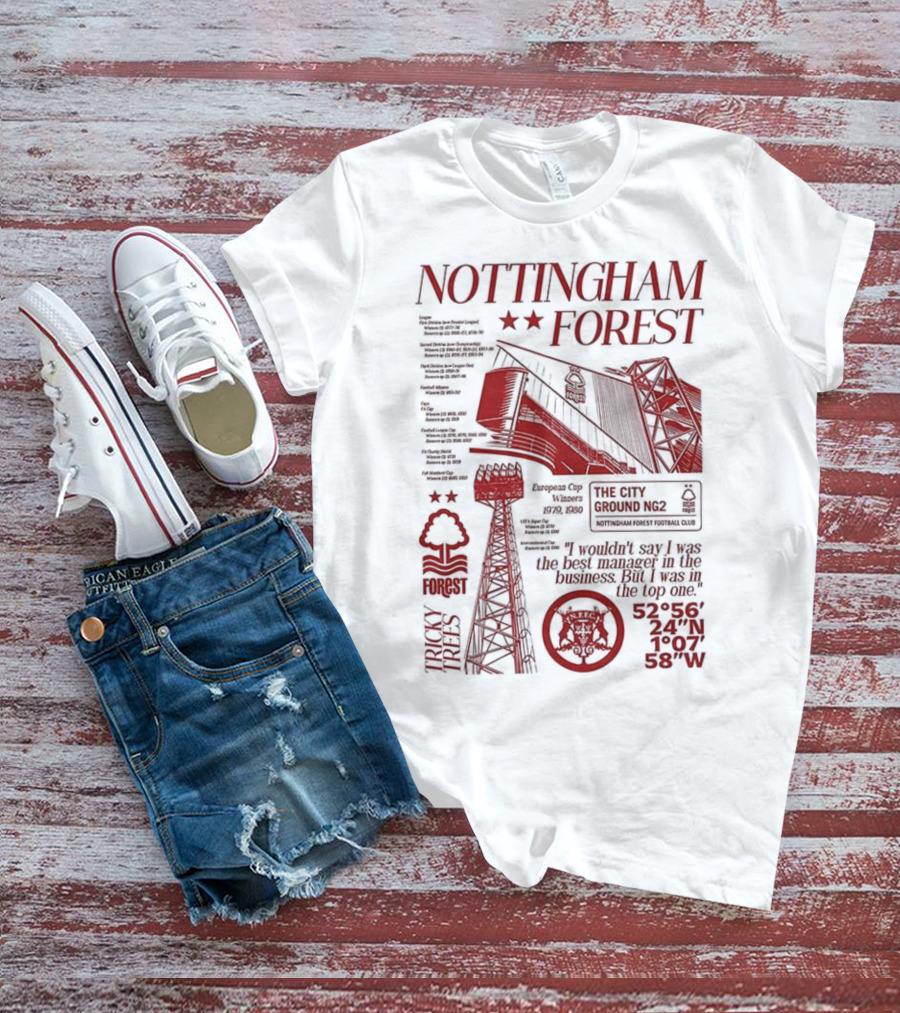 Nottingham Forest Premier League City Ground Nottinghamshire Football Club T-Shirt