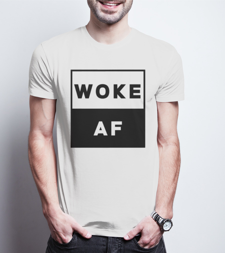 David Wearing Woke Af Bold Statement Trendy Phrase T-Shirt