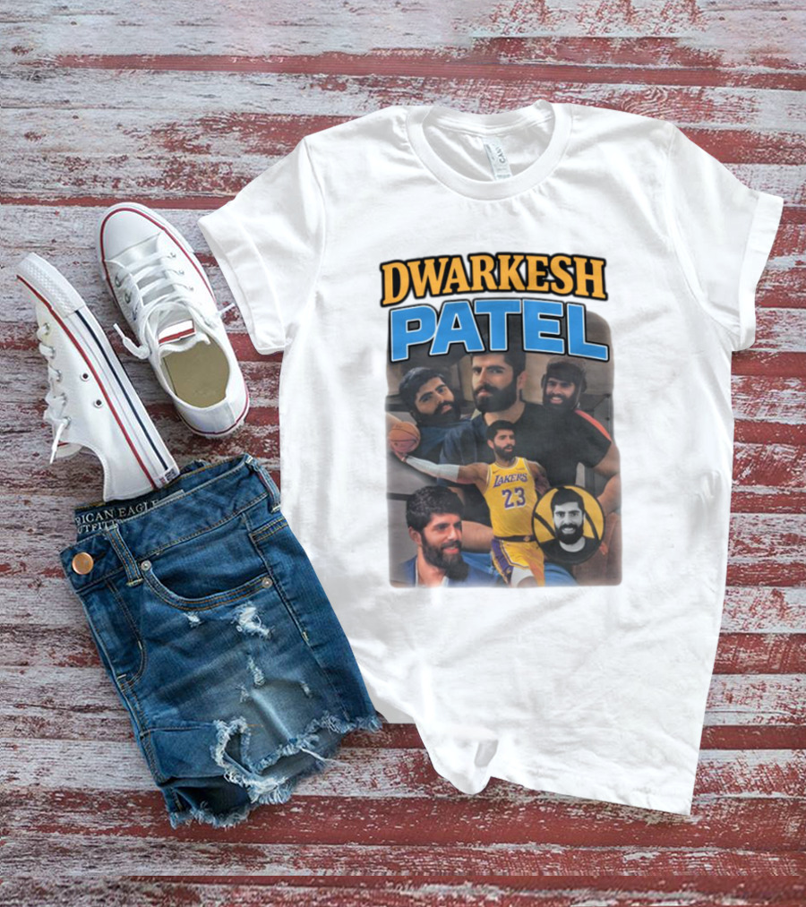 Dwarkesh Patel Lakers 23 Basketball Tribute T-Shirt