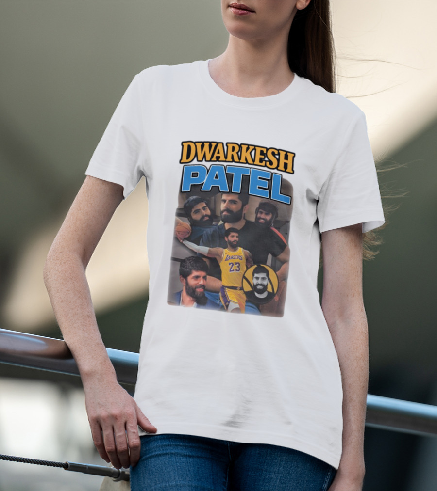 Dwarkesh Patel Lakers 23 Basketball Tribute T-Shirt