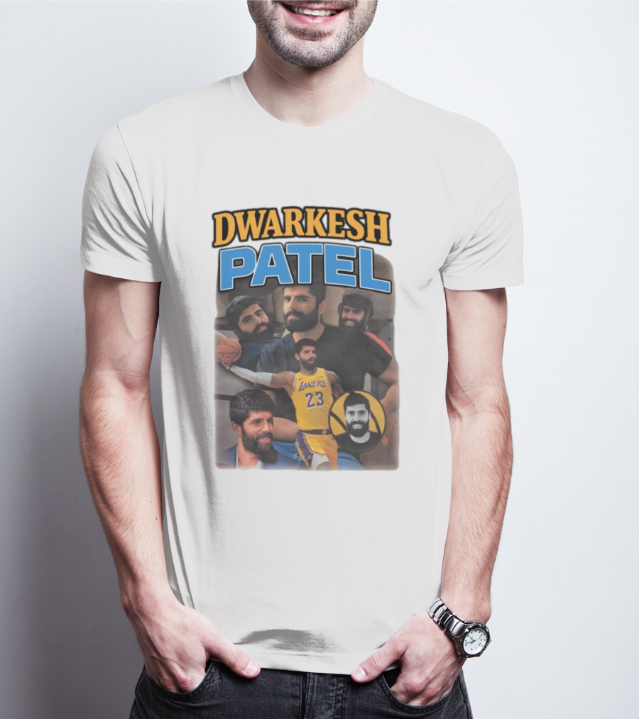 Dwarkesh Patel Lakers 23 Basketball Tribute T-Shirt