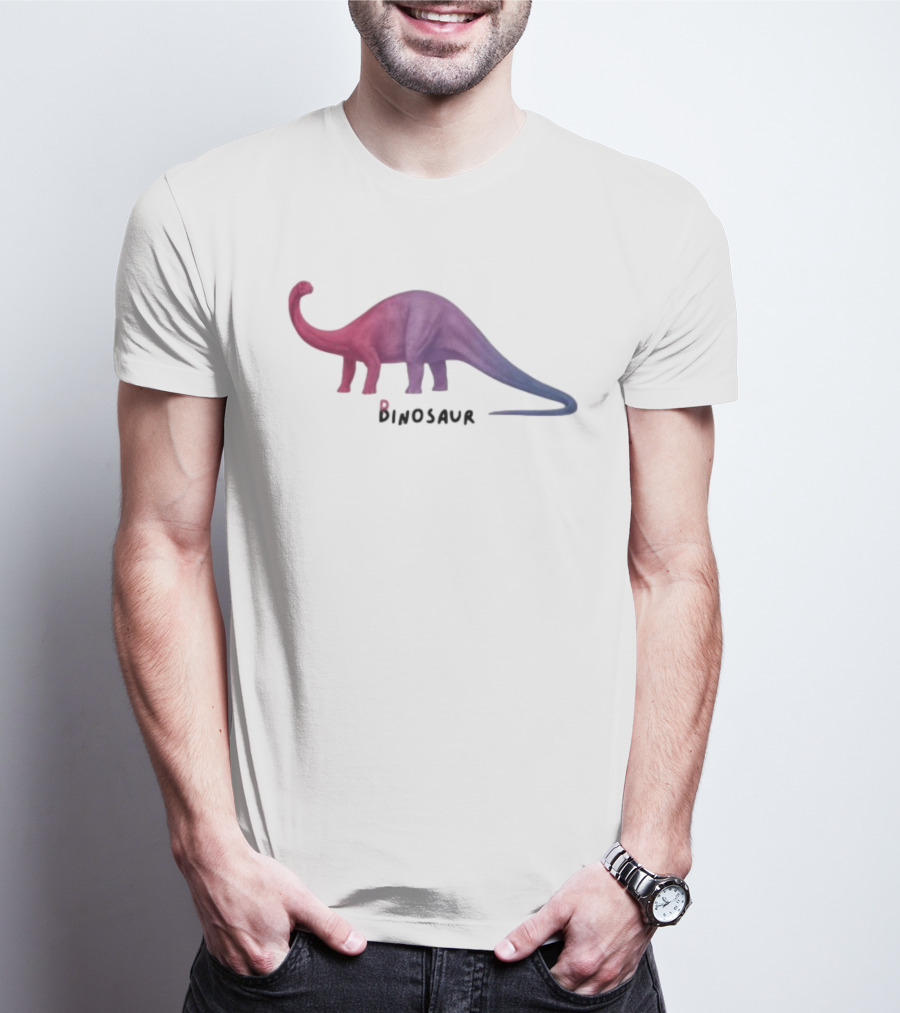 Pridecore Binosaur Dinosaur LGBTQ Rainbow Colors T-Shirt