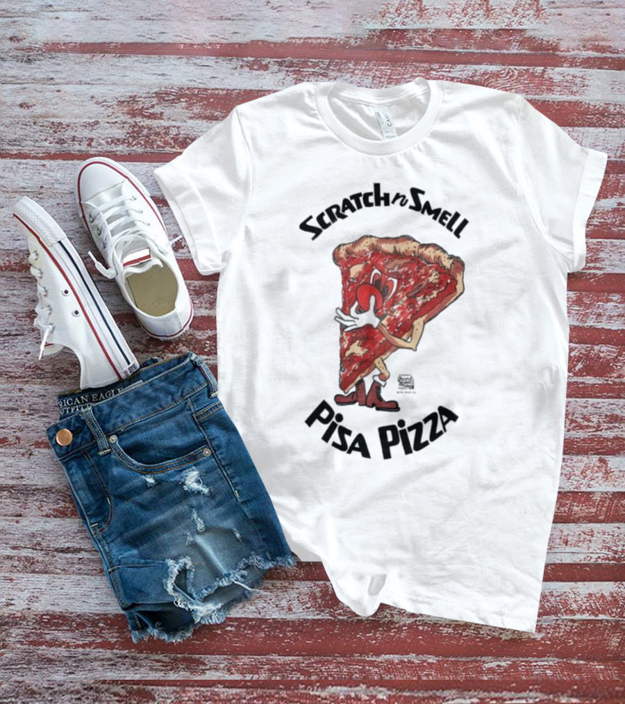 Scratchn Smell Pisa Pizza Slice Fun T-Shirt