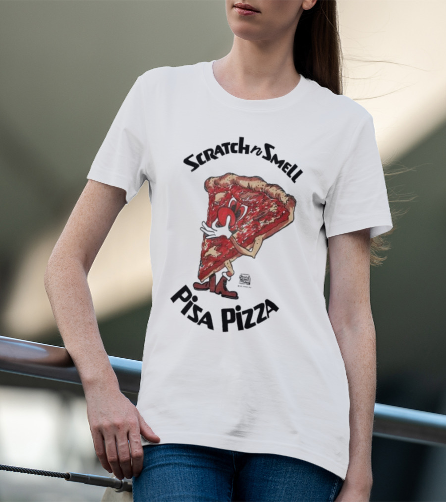 Scratchn Smell Pisa Pizza Slice Fun T-Shirt